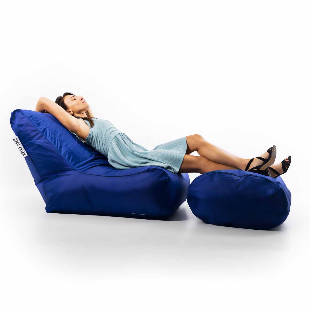 Poltrona Pouf Esterno Blu Marina