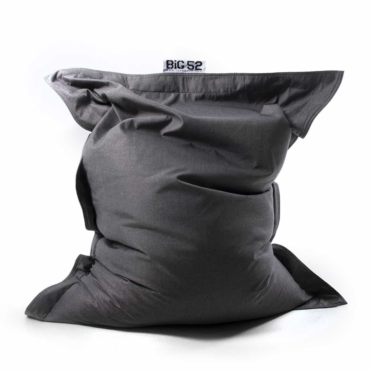 Empty Cover Pouf Dark Gray Linen