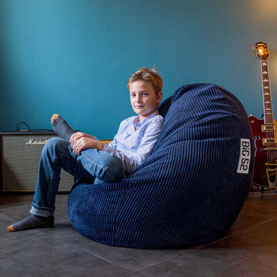 Cord Samt Sitzsack Marineblau