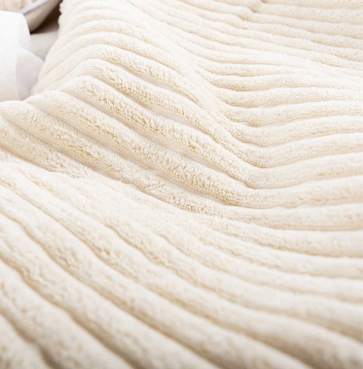 Samt Cord Beiger Sitzsack Pouf