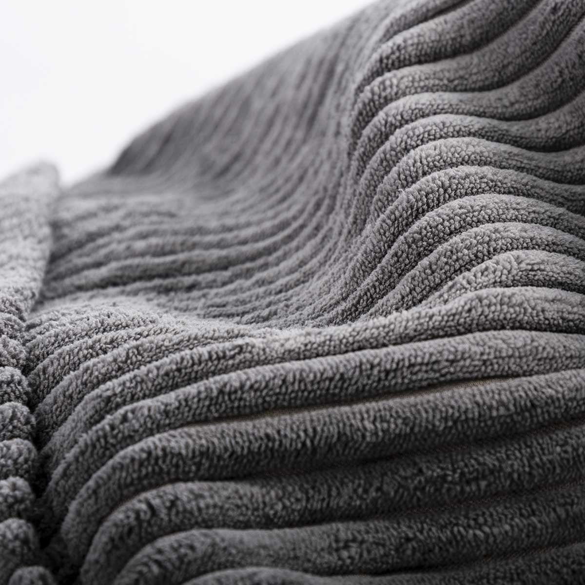 Empty Velvet Corduroy Gray Bean Bag Cover