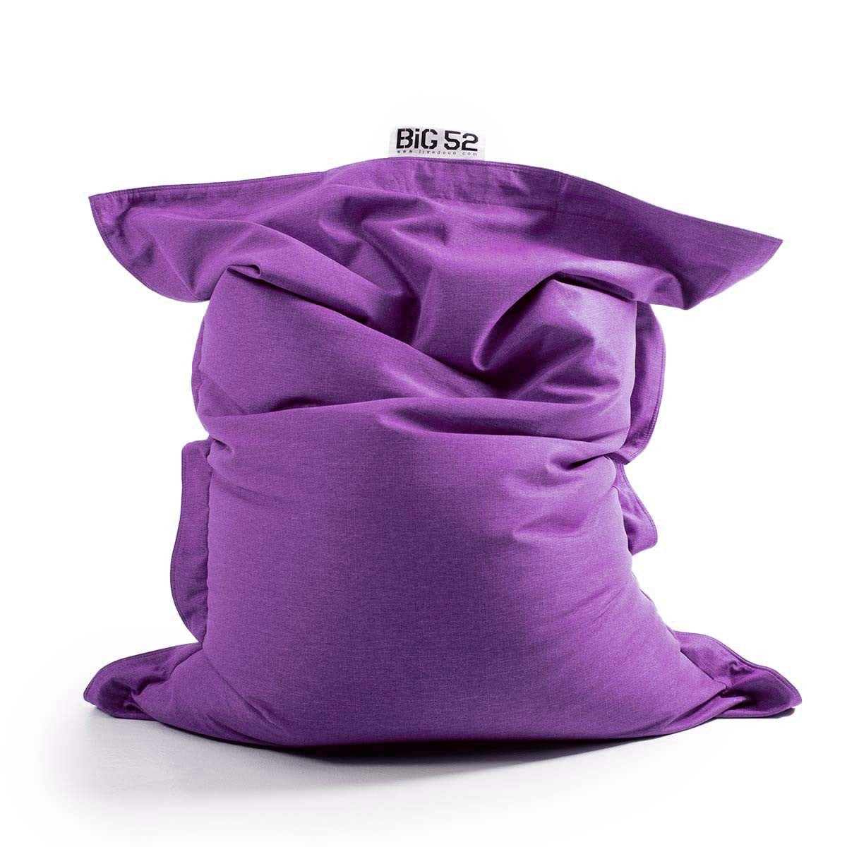 Pouf Leinen Blau Violett
