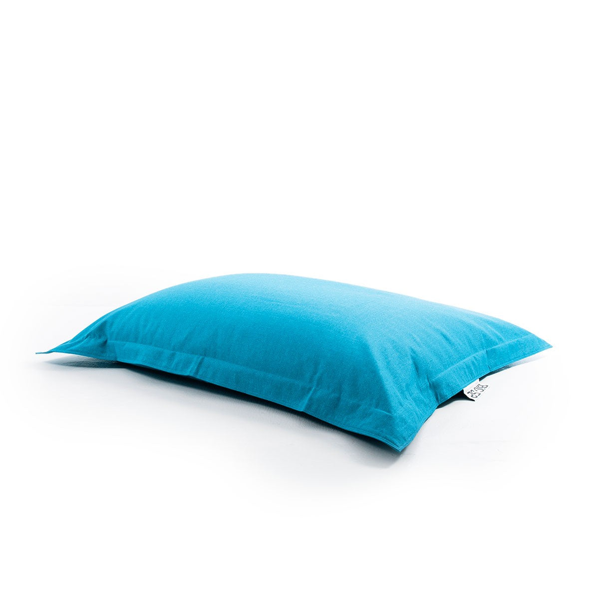 Housse Vide Pouf Lin Bleu Turquoise