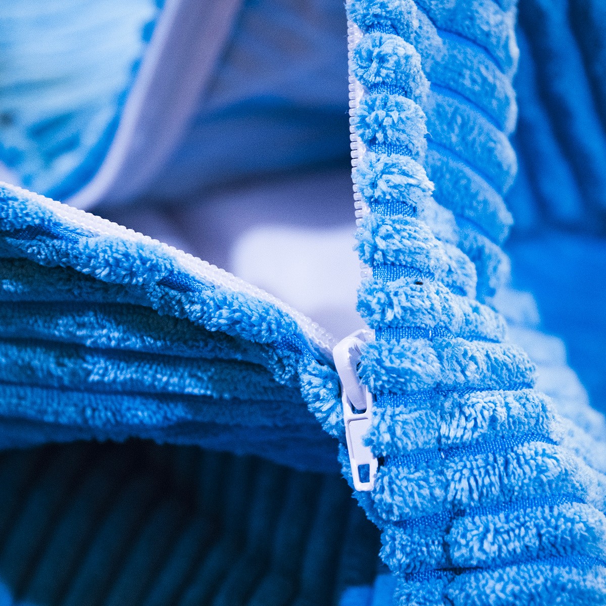 Samt Cordhocker Sitzsack Himmelblau