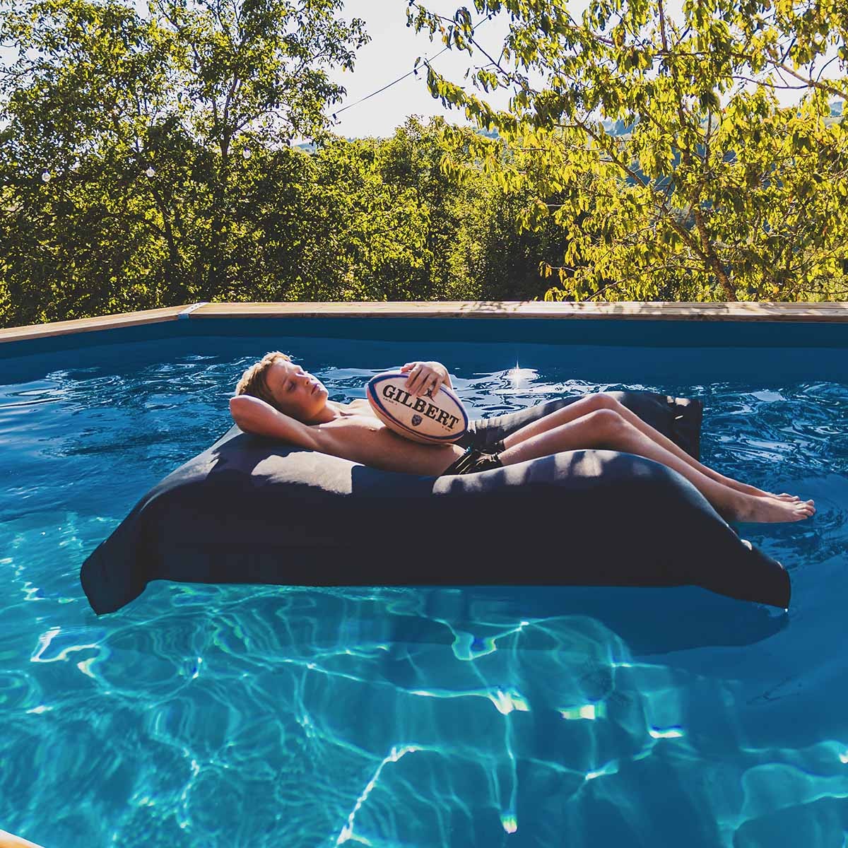 Pouf Piscina Grigio Antracite