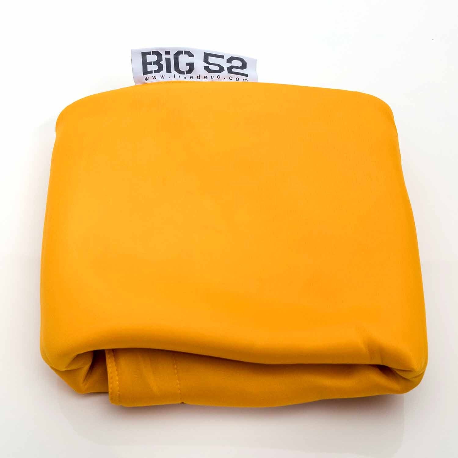 Funda puf piscina rectangular vacía Amarilla