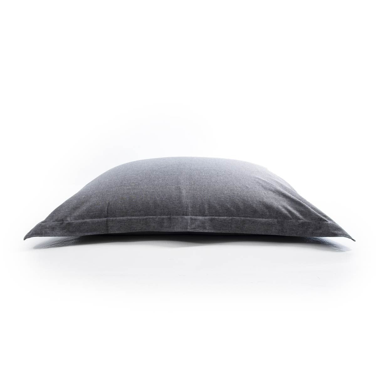 Pouf Leinen Dunkelgrau