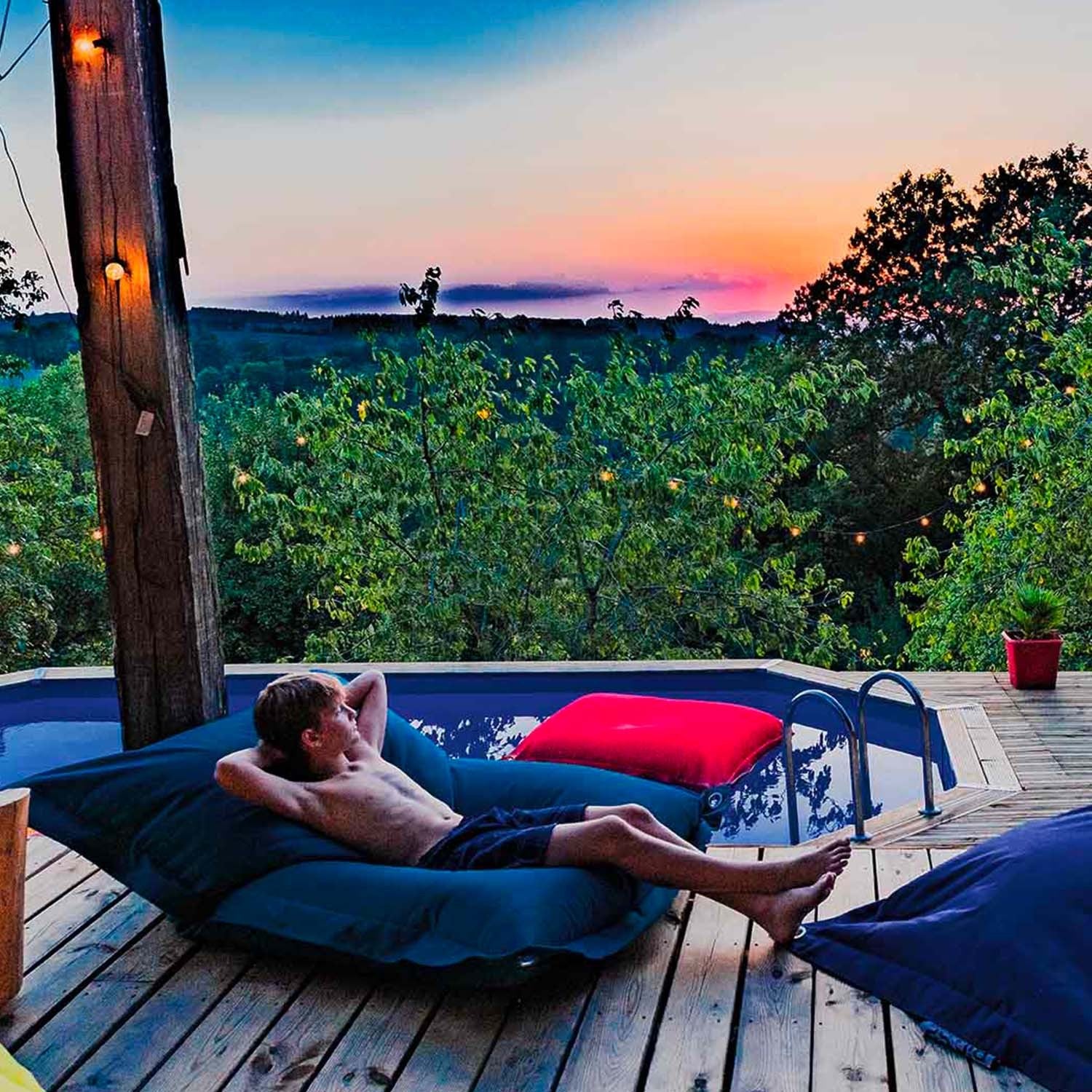 Puff Exterior Rosa IRON RAW