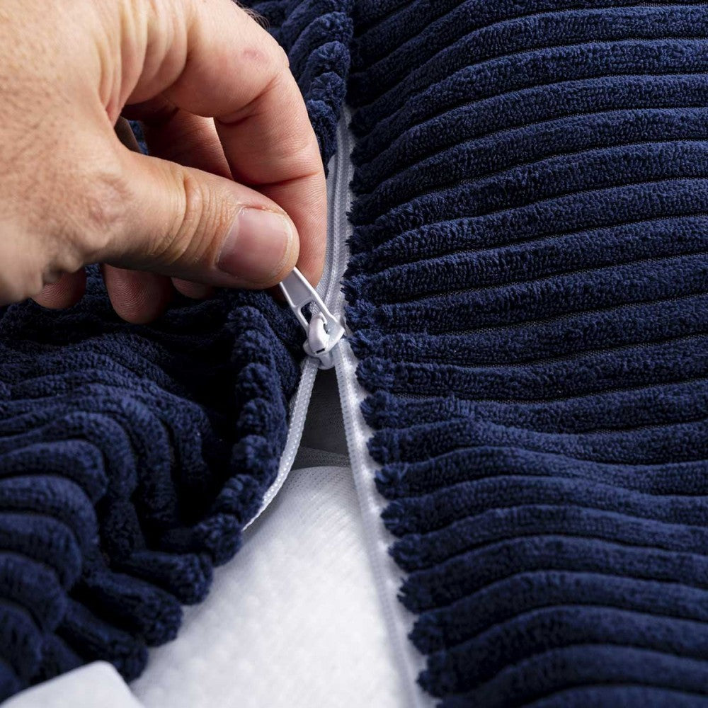 Kinder-Sitzsack Samt Cord Dunkelblau