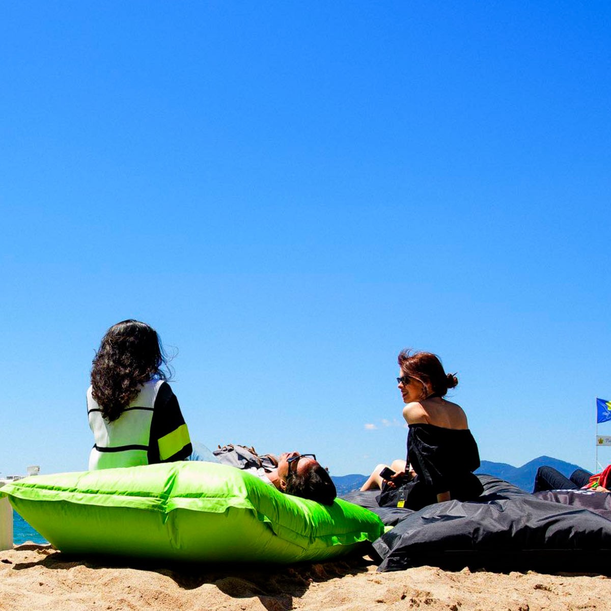 Riesiger XXL Pouf Grün