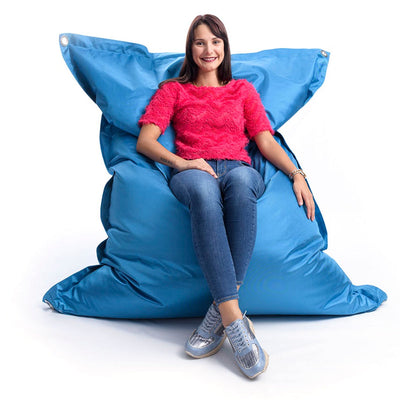 Außenpouf Blau Türkis IRON RAW