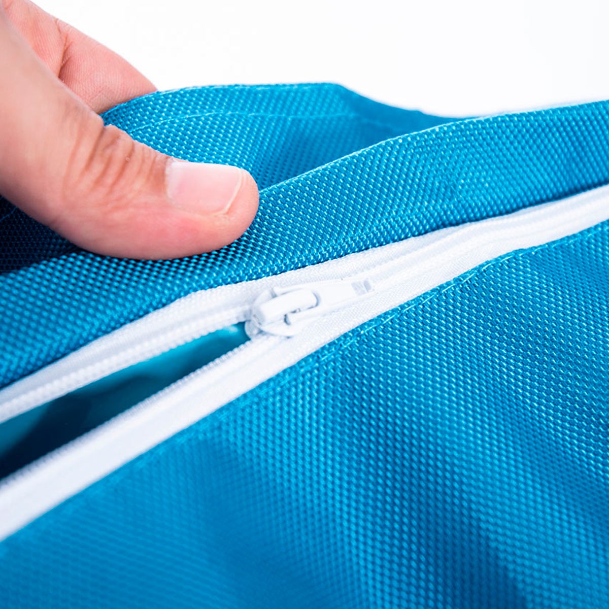 Außenpouf Blau Türkis IRON RAW