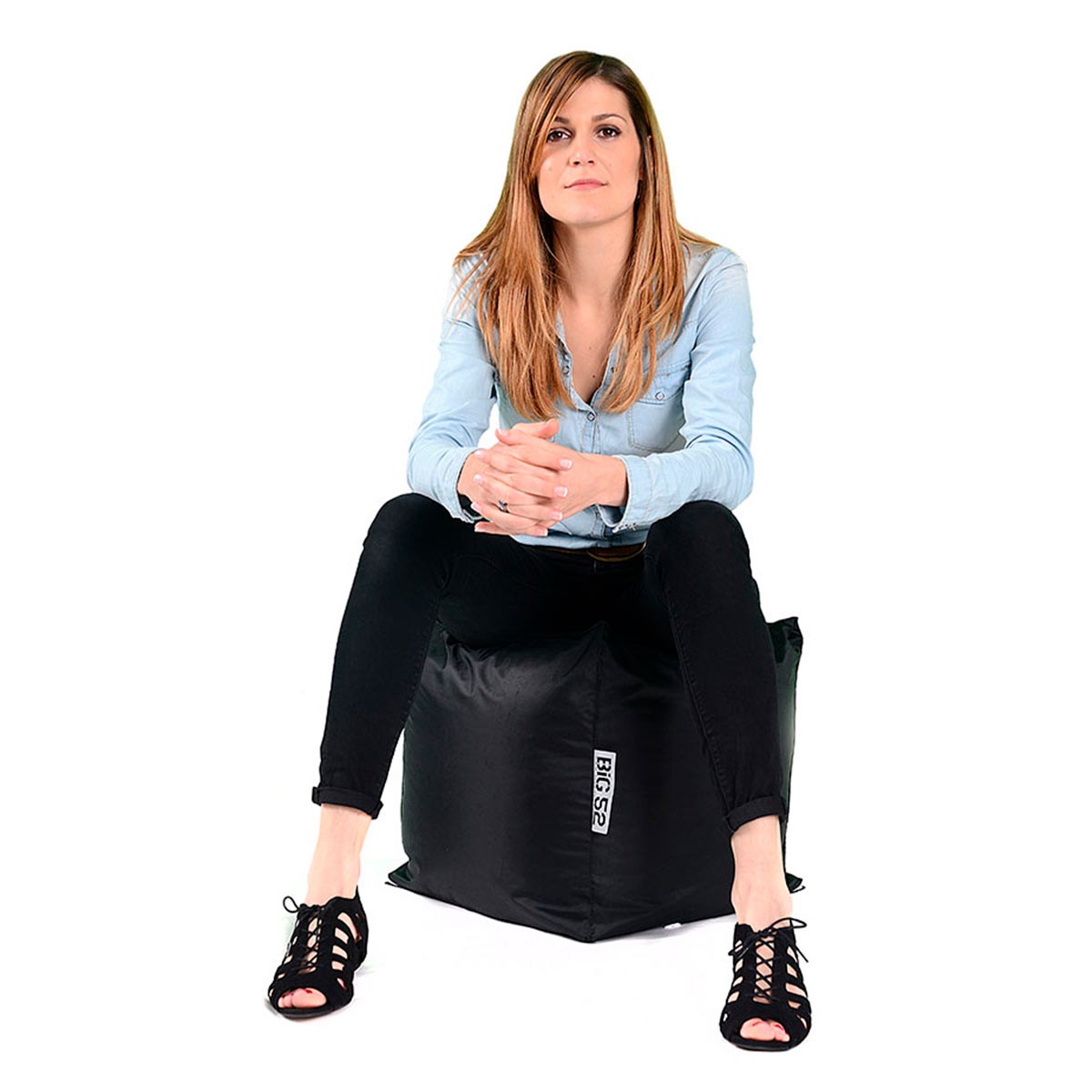 Würfelhocker Schwarz