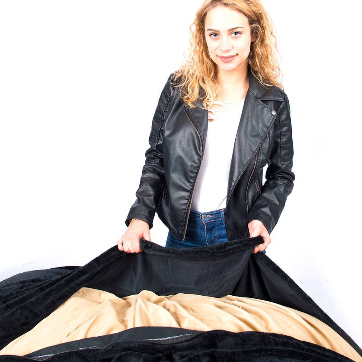 Pouf Gigante Rotondo XXL Polare Nero