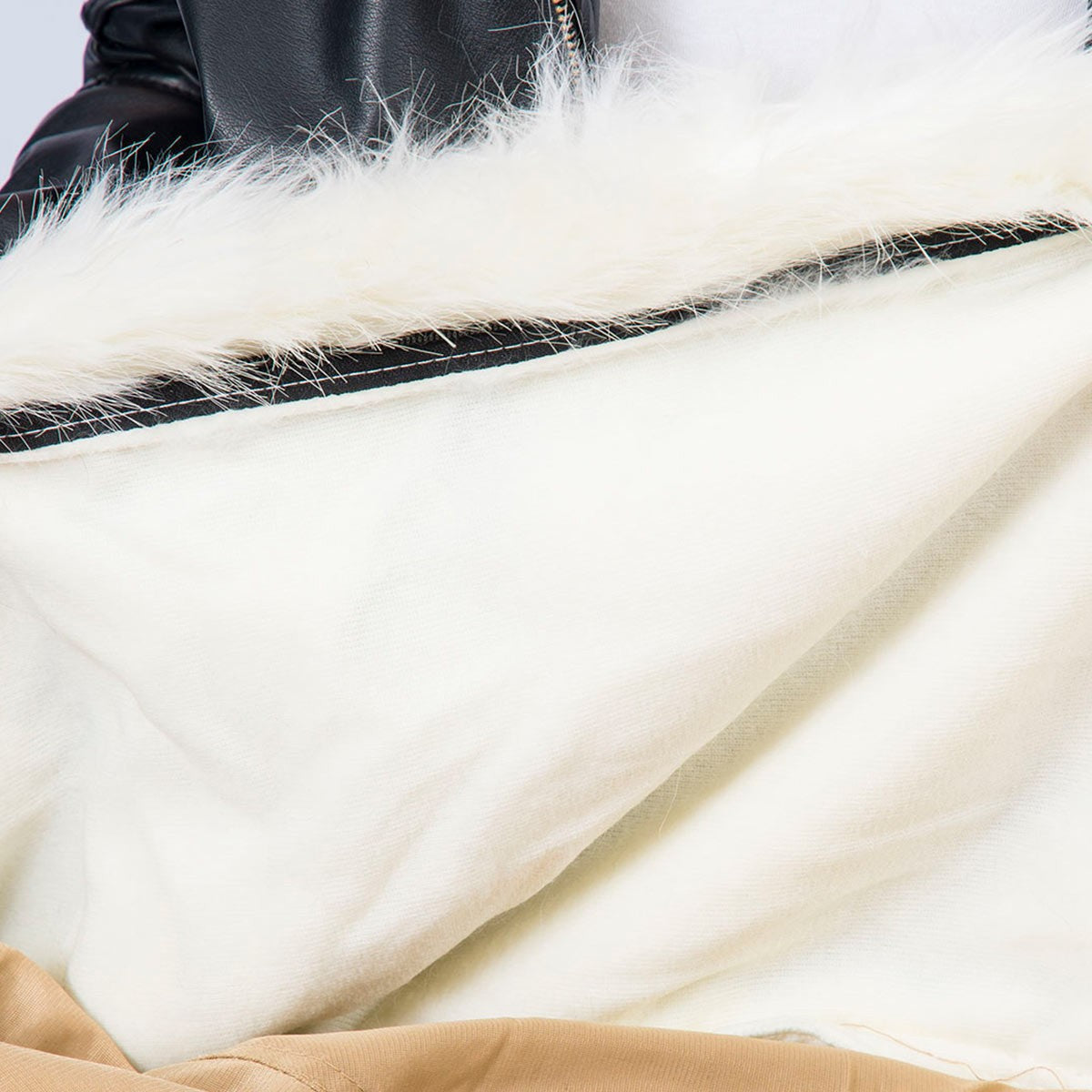 Pouf Géant Rond XXL Fourrure Blanc