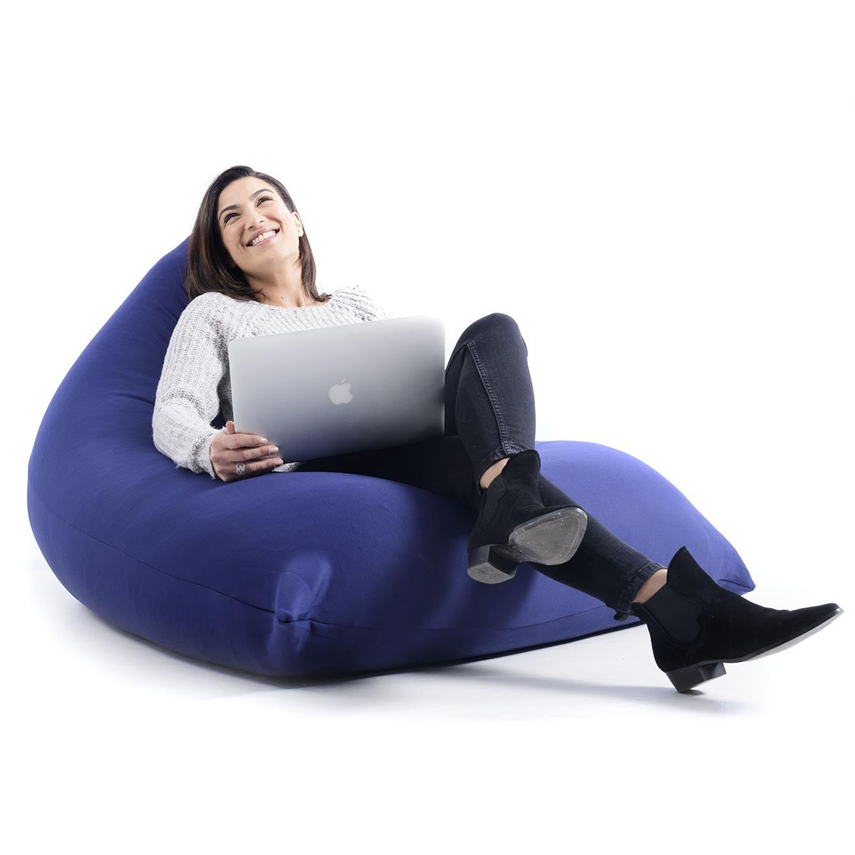 Pouf Berlingot Stretch Blu Marino