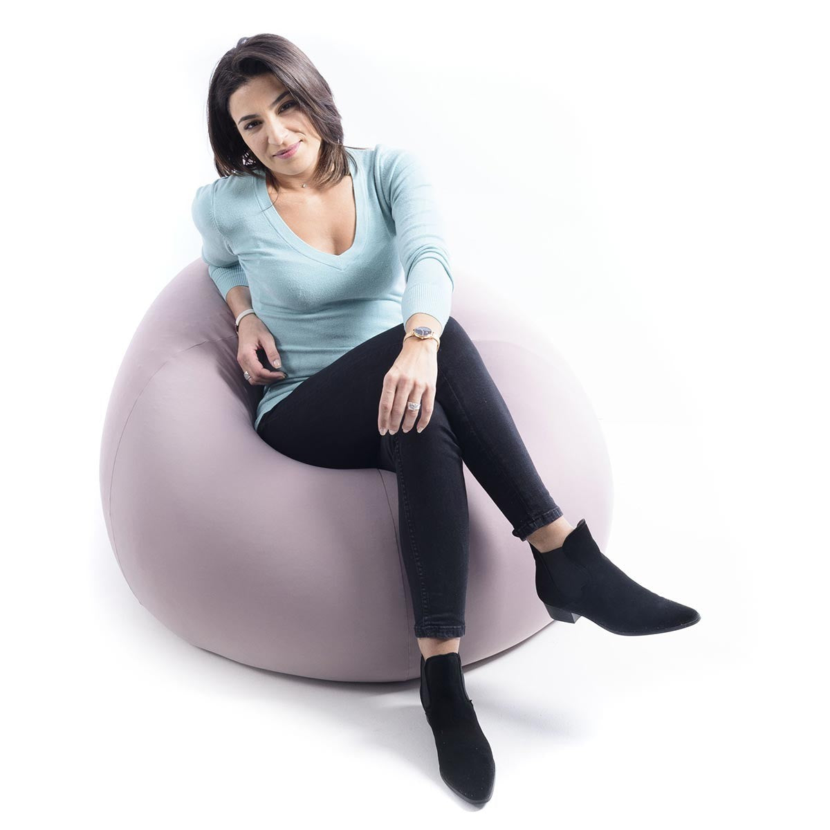 Stretch Sitzsack Pouf Taupe