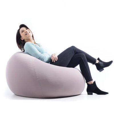 Stretch Sitzsack Pouf Taupe