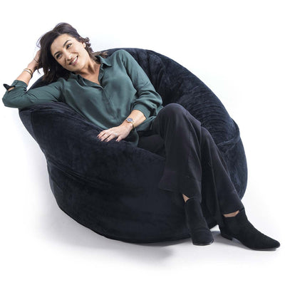 Pouf Poltrona Rotondo XL Polare Nero
