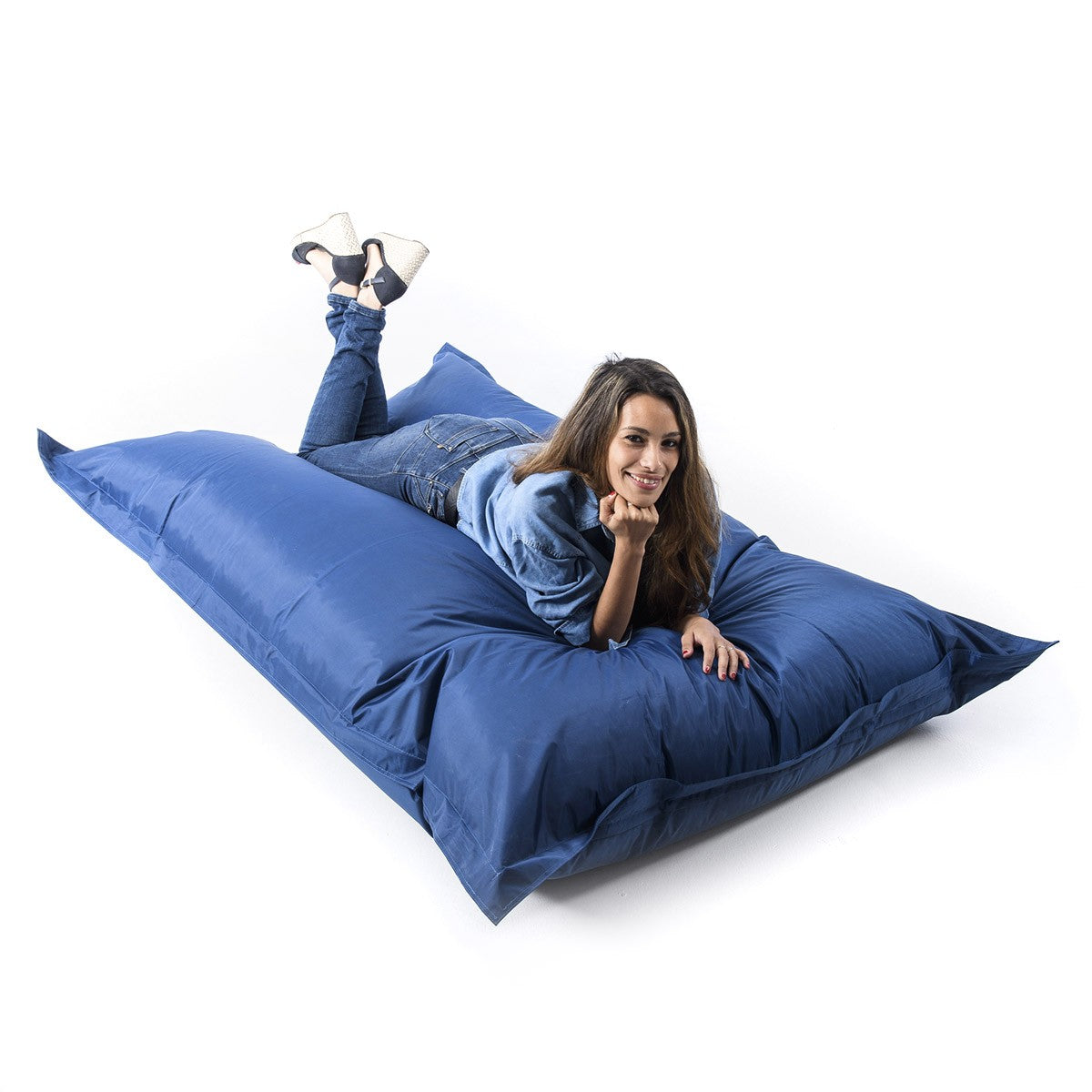 Copertura Vuota Pouf XXL Blu Marino CLASSIC