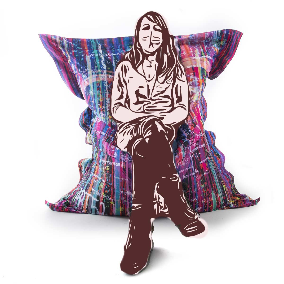 Pouf Géant ART52® - Je T'aime - Amour Universel