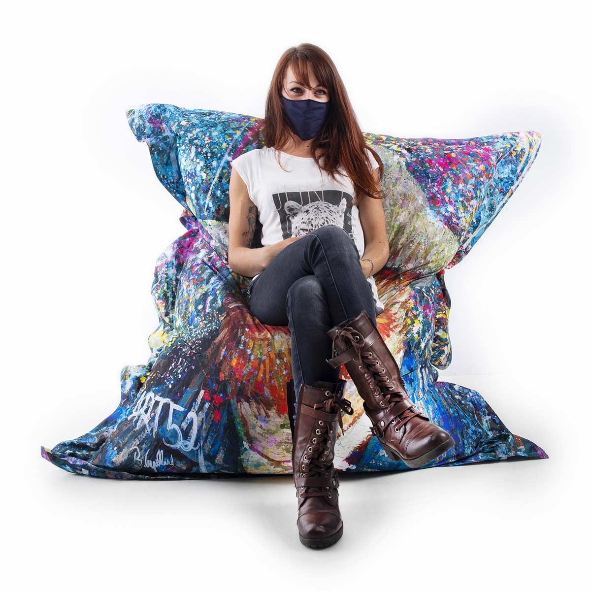 Riesiger Pouf ART52® - Van Gogh POP