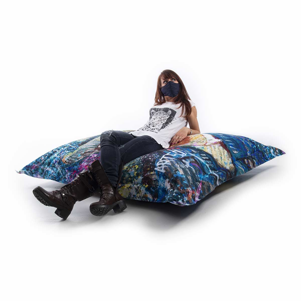 Riesiger Pouf ART52® - Van Gogh POP