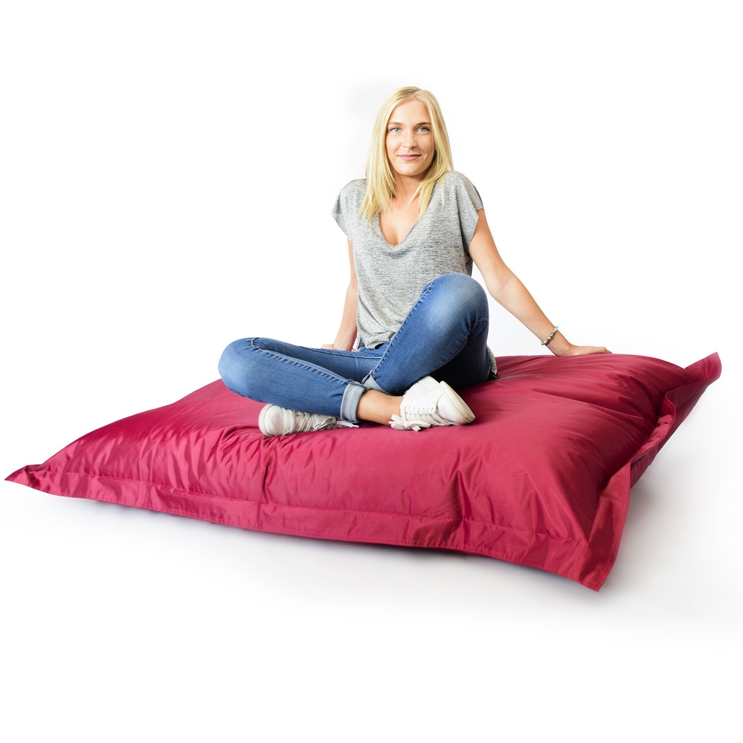 Riesiger XL Pouf Bordeaux