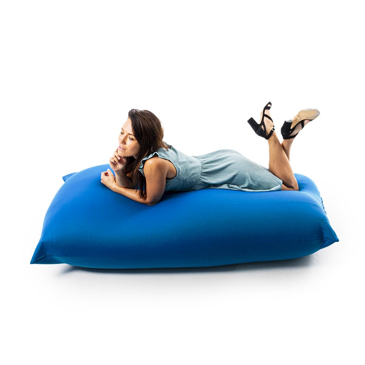 Stretch-Pouf Blau