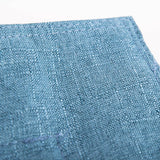 Empty Pouf Cover Duck Blue Linen