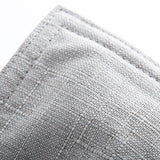 Empty Beige Linen Pouf Cover