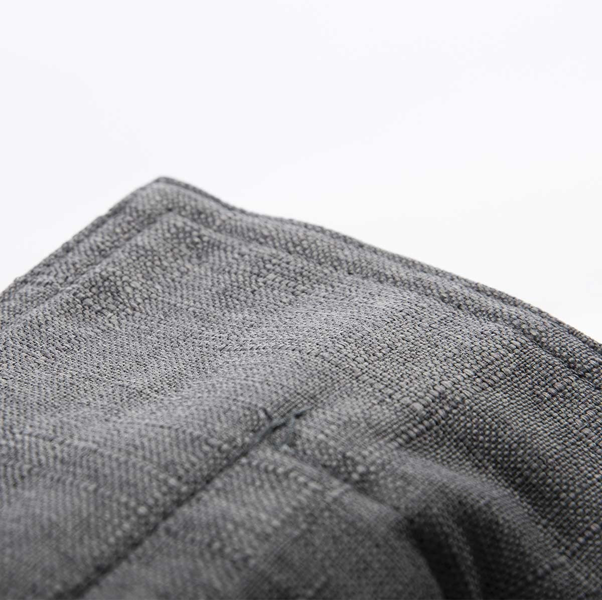 Housse Vide Pouf Lin Gris Foncé