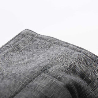 Empty Cover Pouf Dark Gray Linen