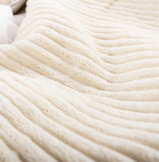 Empty Cover Velvet Corduroy Beige Bean Bag Pouf