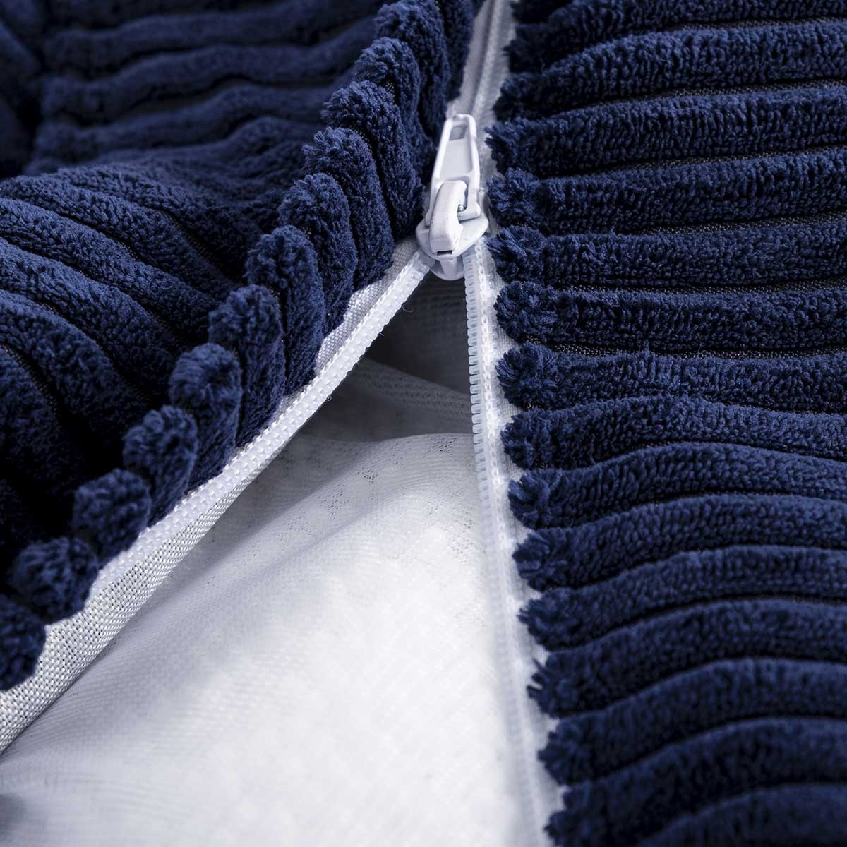 Empty Velvet Corduroy Bean Bag Cover Navy Blue