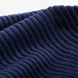 Empty Velvet Corduroy Bean Bag Cover Navy Blue