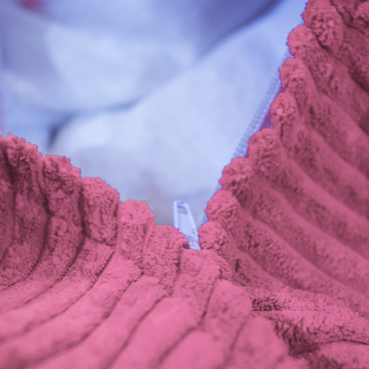 Cord Samt Hocker Rosa