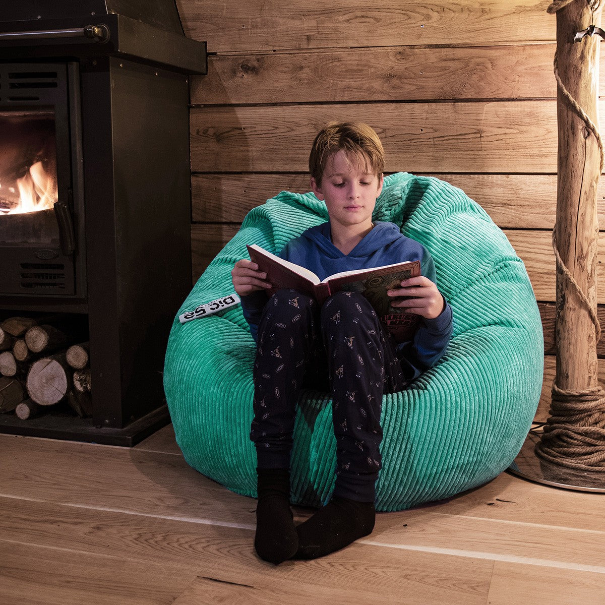 Copertura Vuota Pouf Pera Velluto Costellato Turchese