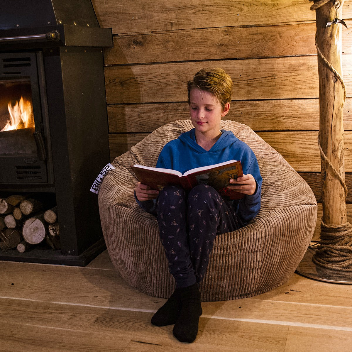 Empty Cover Bean Bag Velvet Corduroy Brown