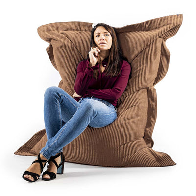 Cord Samt Hocker Braun