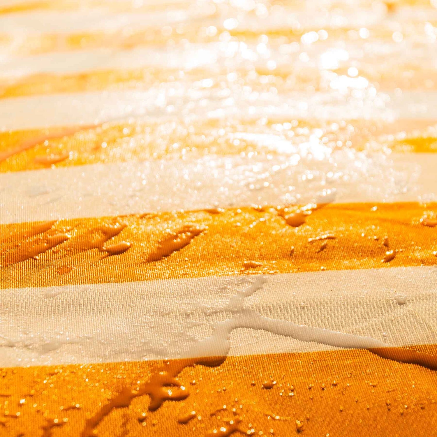 Gestreifter gelber Pool-Pouf Deauville