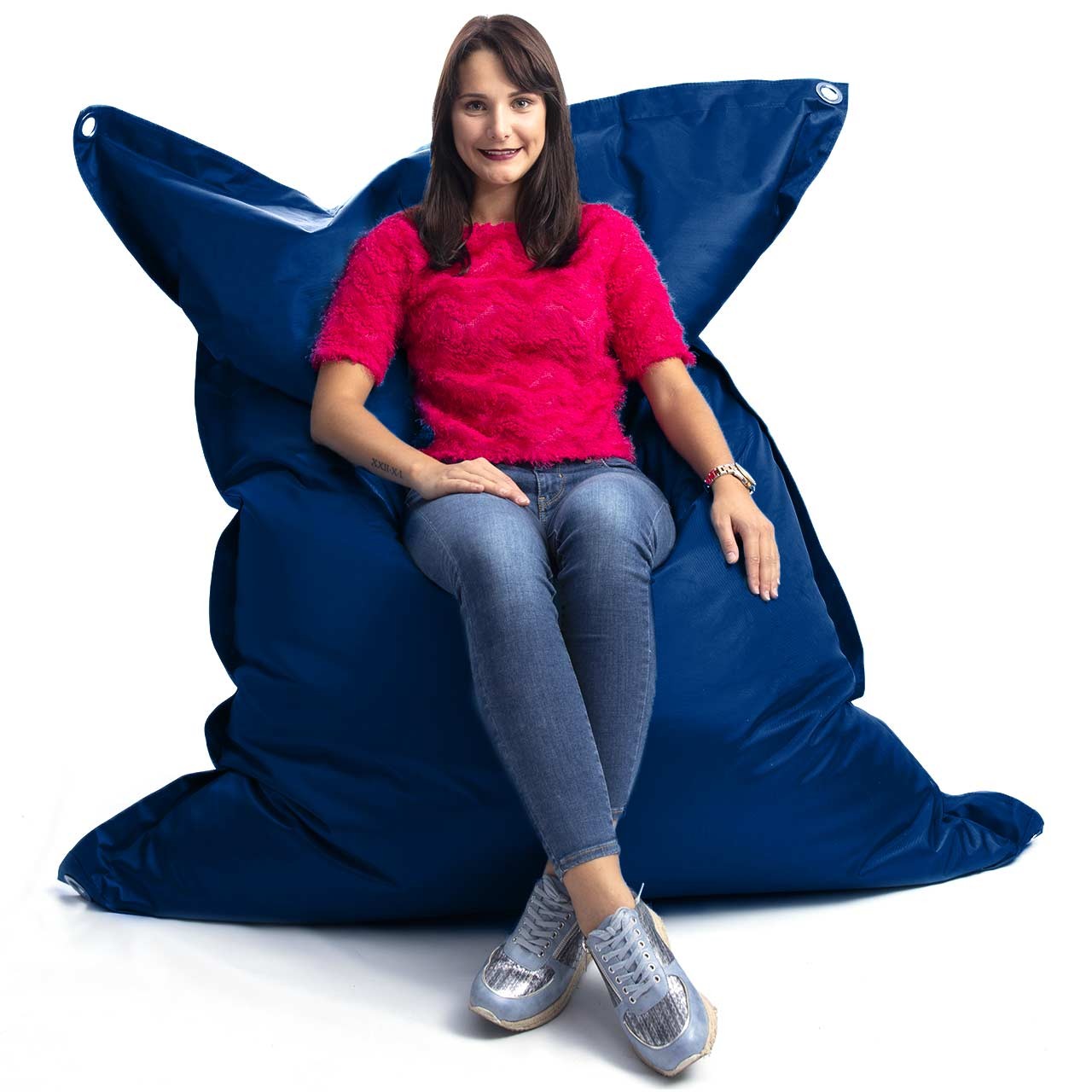 Hülle Leerer Riesensitzsack XL Wasserdicht Außen Outdoor Marineblau IRON RAW BiG52