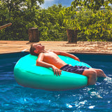 Runder Pool-Pouf Türkis