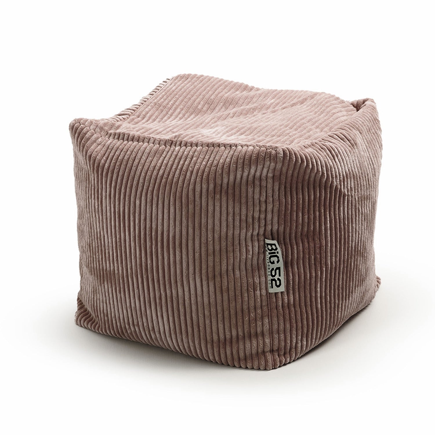 Samt Cord Pouf Würfel Braun