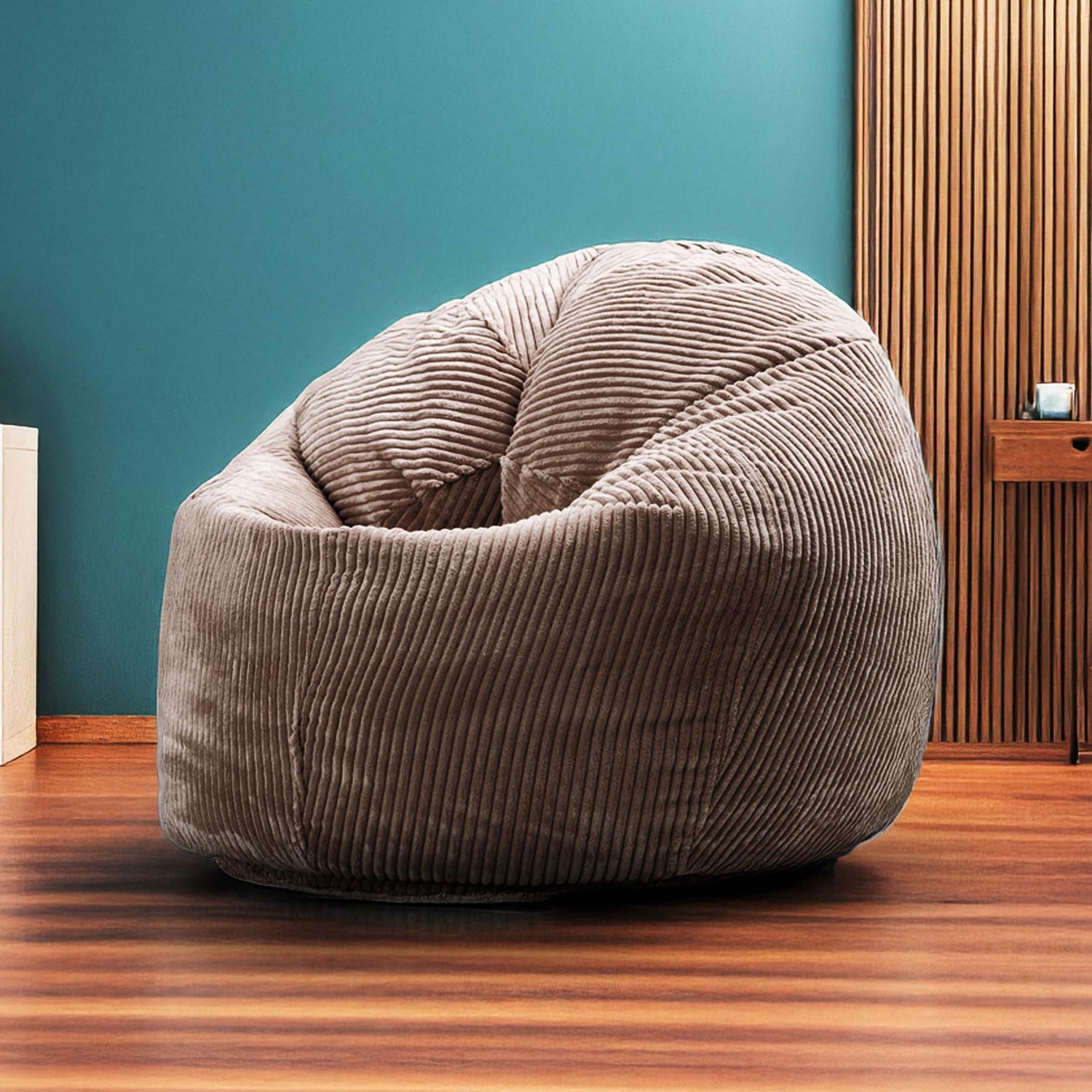 Cord Samt Sitzsack Braun