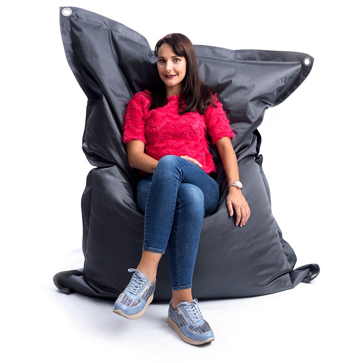 Außenpouf Anthrazitgrau IRON RAW