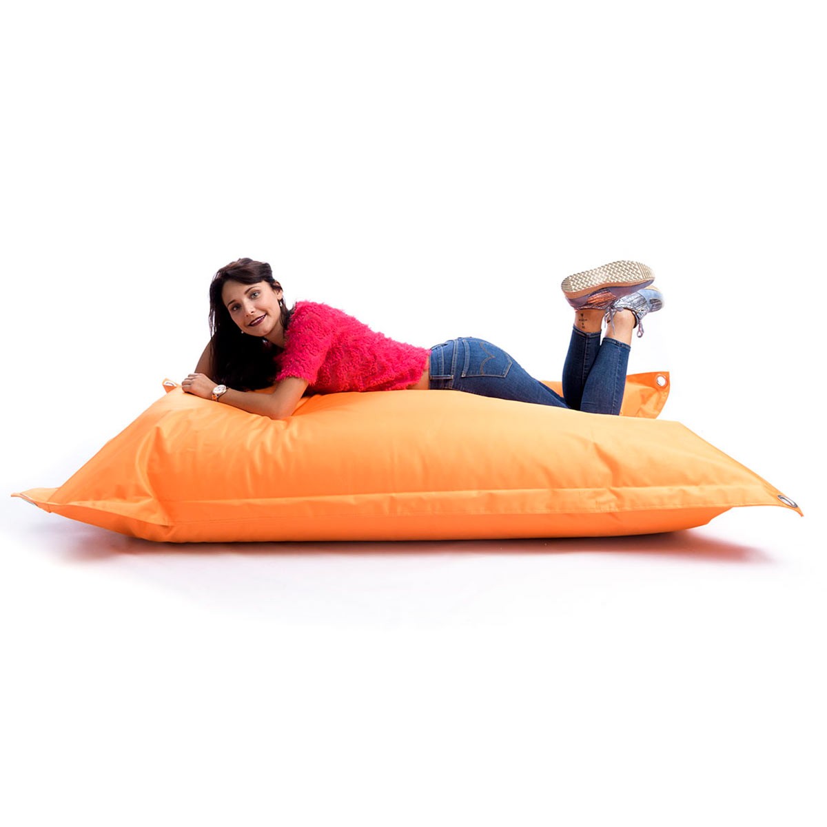 Außenpouf Orange IRON RAW