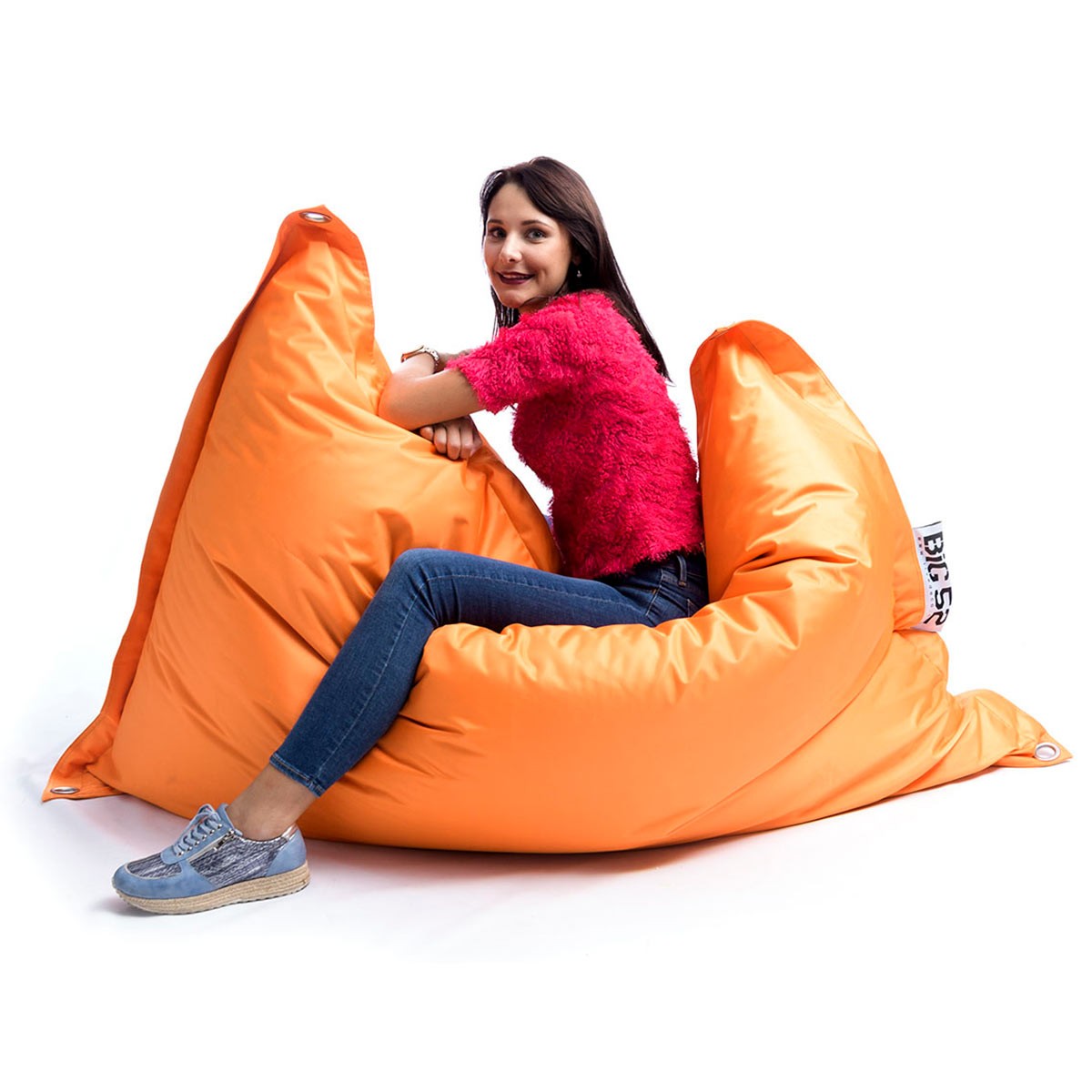 Außenpouf Orange IRON RAW