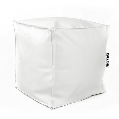 Pouf Cubo Similpelle Bianco
