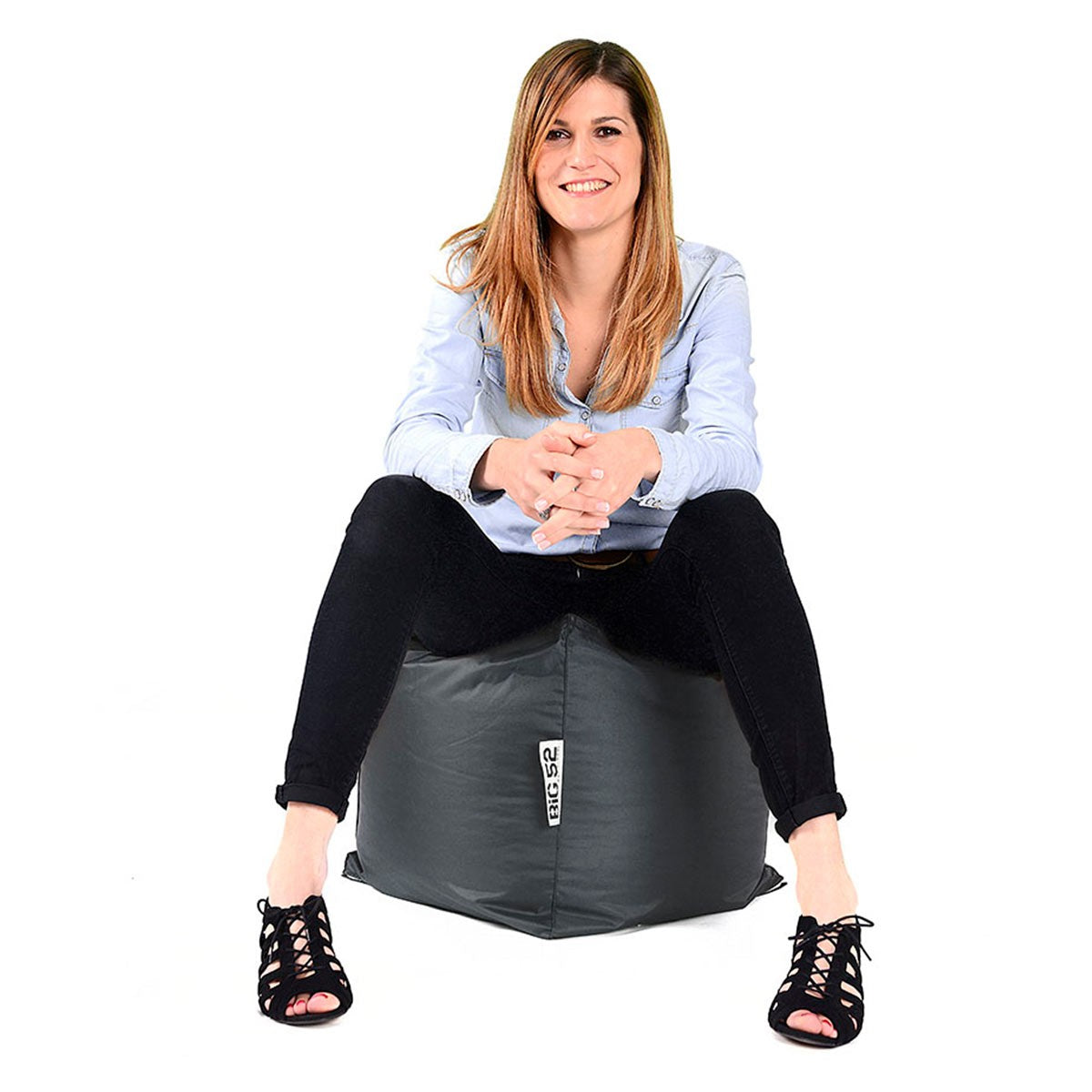 Würfelhocker Anthrazit